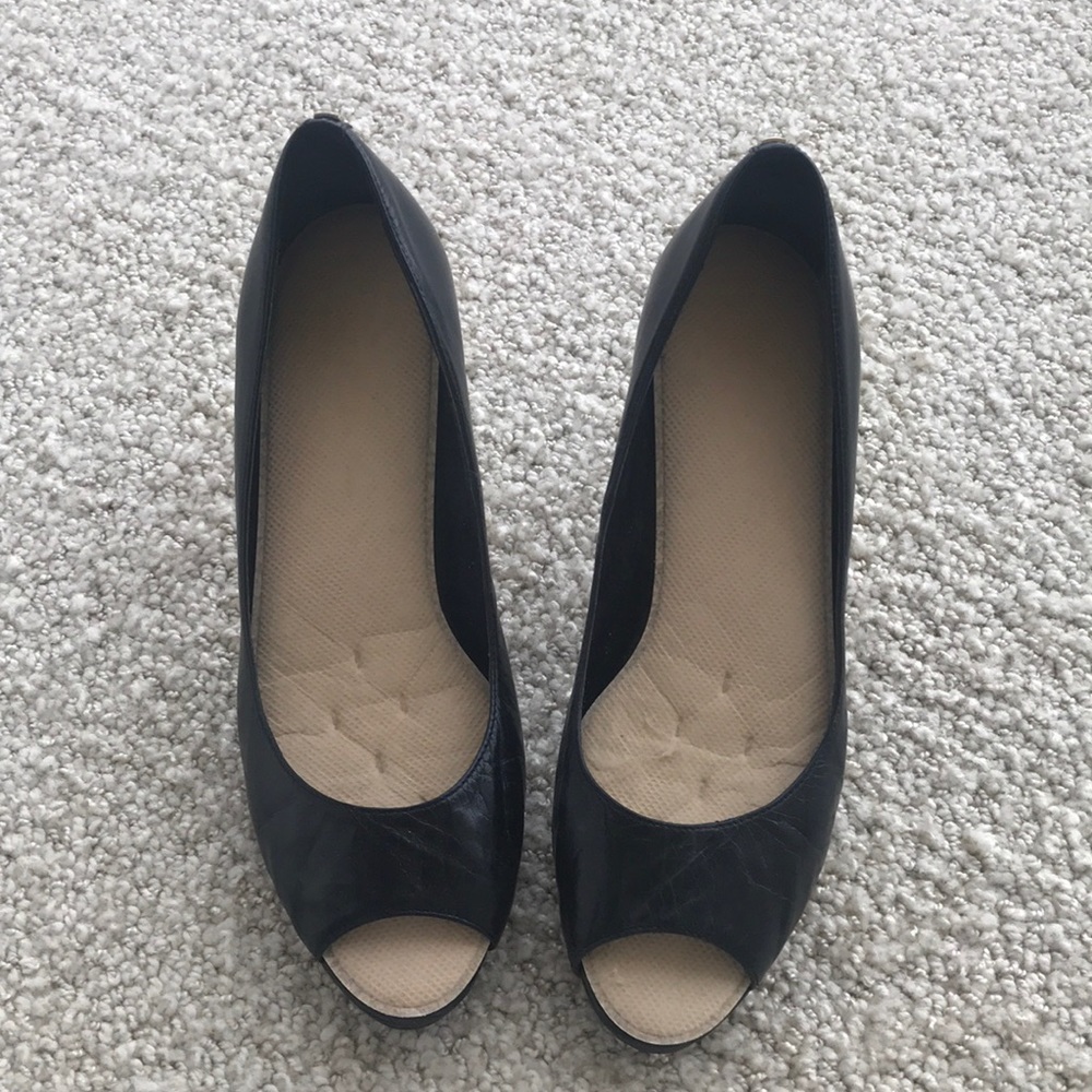 Cole Haan peep toe pumps